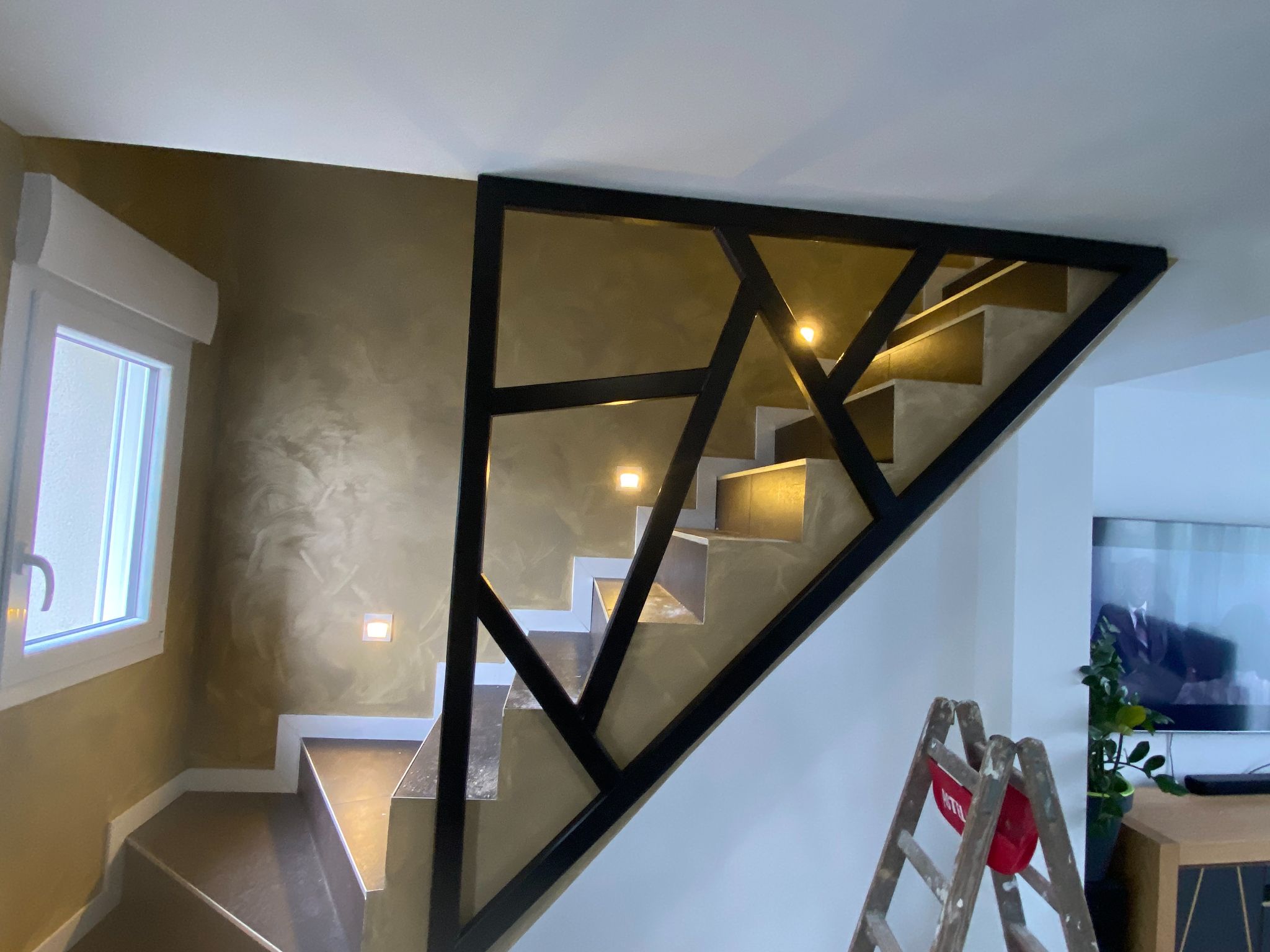 Travail de peinture murale